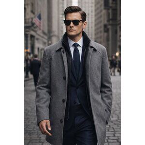 Executive Power | Vince Camuto Melton Car Coat | Old Money Menswear | Medium
